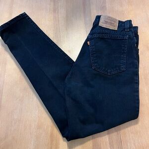 Vtg Levi's Orange tab 912 slim fit tapered leg high waisted mom jeans black 11 M